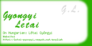 gyongyi letai business card