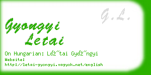 gyongyi letai business card
